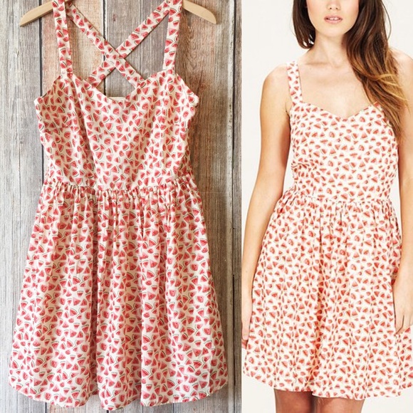 Sugarhill Boutique Dresses & Skirts - SOLD ❌ Watermelon Print Dress Fit & Flare